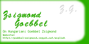 zsigmond goebbel business card